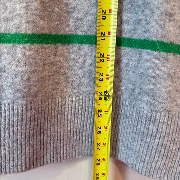 NWOT Aerie Gray and Green Striped Women's Sweater - Picture 6 of 6